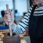 Patricia Shone in her studio 2018